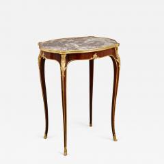  Deveraux Louis XV Style Ormolu Mounted Side Table with Marble Top Retailed by Deveraux - 2868133