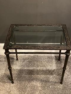  Diego Giacometti BRONZE DIEGO GIACOMETTI STYLE BRUTALIST SIDE TABLE - 1388542