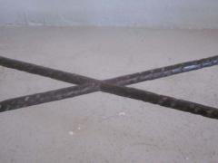  Diego Giacometti French Mid Century Modern Style Hand Hammered Iron Console Manner of Giacometti - 1830127