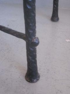  Diego Giacometti French Mid Century Modern Style Hand Hammered Iron Console Manner of Giacometti - 1830130