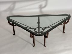  Diego Giacometti Iron Coffee Table w Brown Painted Plaster Finish Manner of Diego Giacometti - 3394170