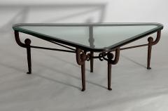  Diego Giacometti Iron Coffee Table w Brown Painted Plaster Finish Manner of Diego Giacometti - 3394172