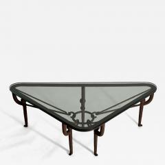  Diego Giacometti Iron Coffee Table w Brown Painted Plaster Finish Manner of Diego Giacometti - 3395489