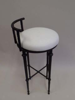  Diego Giacometti Three French Mid Century Modern Neoclassical Solid Bronze Bar Stools Giacometti - 1770810
