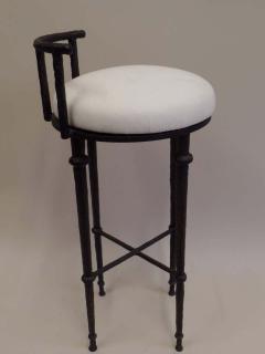  Diego Giacometti Three French Mid Century Modern Neoclassical Solid Bronze Bar Stools Giacometti - 1770816