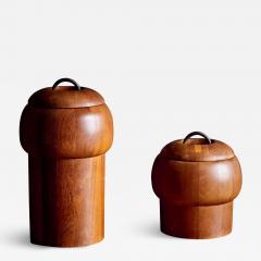  Digsmed Digsmed Denmark Pair of Ice buckets in wood Denmark 1960s - 3448617