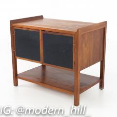  Dillingham Dillingham Mid Century Walnut Nightstand Record Cabinet Side End Table - 3689381