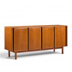  Dillingham Dillingham Mid Century Walnut and Cane Sideboard Credenza and Hutch - 4690935