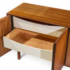  Dillingham Dillingham Mid Century Walnut and Cane Sideboard Credenza and Hutch - 4690944