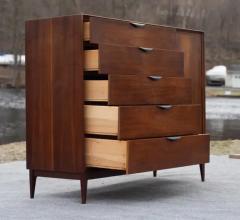  Dillingham Manufacturing Company Large Mid Century Modern Walnut Tall 7 Drawer Door Dresser Dillingham - 4126531