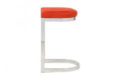  Dillingham Manufacturing Company Pair of Dillingham Horseshoe Cantilevered Burnt Orange Counter Stools - 4274966