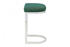  Dillingham Manufacturing Company Pair of Dillingham Horseshoe Cantilevered Forest Green and Metal Barstools - 4274823
