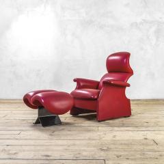  Dino Gavina Studio Simon Dino Gavina Armchair with Pouf mod Viscontea - 3736091