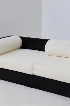  Dino Gavina Studio Simon Italian convertible sofa of Gavina manufacture in white boucl label - 3682806