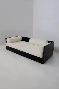  Dino Gavina Studio Simon Italian convertible sofa of Gavina manufacture in white boucl label - 3682815