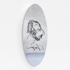  Dino Gavina Studio Simon Panel Mirror with Autoportrait of Carlo Scarpa for Gavina - 3467562