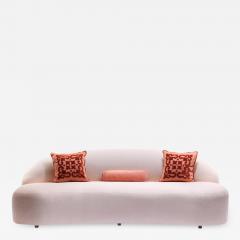  Directional Blush Pink Boucle Sculptural Sofa by Directional circa 1980 - 1973251