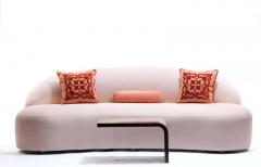  Directional Blush Pink Boucle Sculptural Sofa by Directional circa 1980 - 1975557