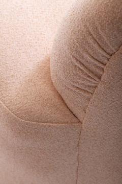  Directional Blush Pink Boucle Sculptural Sofa by Directional circa 1980 - 1975560