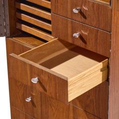  Directional Directional Mid Century Walnut and Chrome Armoire Dresser - 4644417