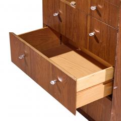  Directional Directional Mid Century Walnut and Chrome Armoire Dresser - 4644419