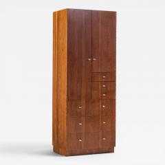  Directional Directional Mid Century Walnut and Chrome Armoire Dresser - 4648519