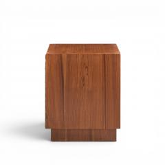  Directional Directional Mid Century Walnut and Chrome Nightstands Pair - 4644431