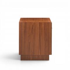  Directional Directional Mid Century Walnut and Chrome Nightstands Pair - 4644434