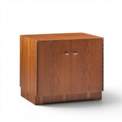  Directional Directional Mid Century Walnut and Chrome Nightstands Pair - 4644435