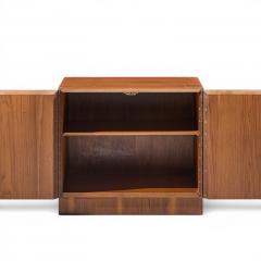  Directional Directional Mid Century Walnut and Chrome Nightstands Pair - 4644437