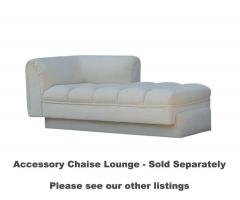  Directional Mid Century Modern White Channel Seat Sectional Sofa in White by Directional - 1749385