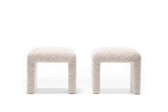  Directional PAIR OF WATERFALL BENCHES IN IVORY BOUCL BY DIRECTIONAL CIRCA 1970S - 1921826