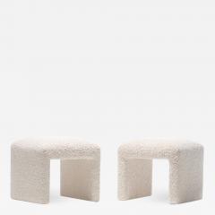 Directional PAIR OF WATERFALL BENCHES IN IVORY BOUCL BY DIRECTIONAL CIRCA 1970S - 1923726