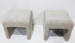  Directional Pair of Directional Ottomans in a Zinc Velvet - 4795582