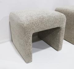  Directional Pair of Directional Ottomans in a Zinc Velvet - 4795583