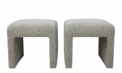  Directional Pair of Directional Ottomans in a Zinc Velvet - 4795647