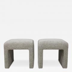  Directional Pair of Directional Ottomans in a Zinc Velvet - 4795648