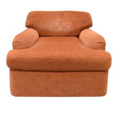  Directional Pair of Large Swiveling Lounge Chairs with Matching Ottomans 1970s - 1792319