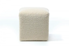  Directional Pair of Waterfall Benches Newly Upholstered in Ivory White Boucl circa 1970s - 3070006