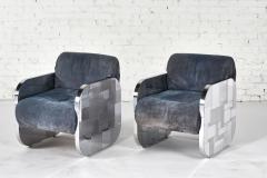  Directional Paul Evans Chrome and Suede Cityscape Lounge Chairs for Directional 1970 - 2814054