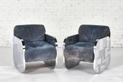  Directional Paul Evans Chrome and Suede Cityscape Lounge Chairs for Directional 1970 - 2814055