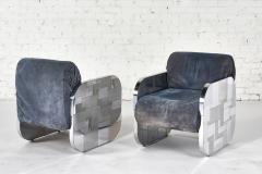  Directional Paul Evans Chrome and Suede Cityscape Lounge Chairs for Directional 1970 - 2814056