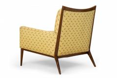  Directional Paul McCobb for DirectionalYellow Patterned Fabric and Walnut Lounge Armchair - 2791905