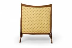  Directional Paul McCobb for DirectionalYellow Patterned Fabric and Walnut Lounge Armchair - 2791906