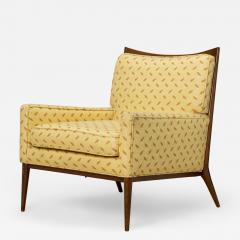  Directional Paul McCobb for DirectionalYellow Patterned Fabric and Walnut Lounge Armchair - 2794745