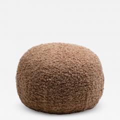 Directional Post Modern Directional Pouf Ottoman in Teddy Bear Camel Boucl  - 4089893