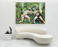  Directional Vladimir Kagan Cloud Serpentine Sofa Upholstered in Heavy Ivory Boucle - 3175744