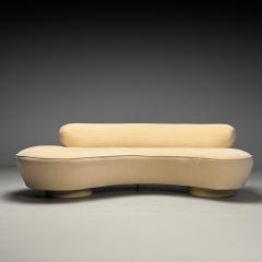  Directional Vladimir Kagan Directional Mid Century Modern Serpentine Cloud Sofa Velvet - 3911479