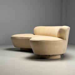  Directional Vladimir Kagan Directional Mid Century Modern Serpentine Cloud Sofa Velvet - 3911482