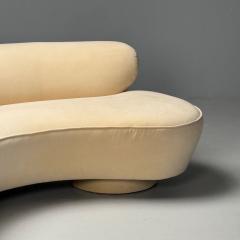  Directional Vladimir Kagan Directional Mid Century Modern Serpentine Cloud Sofa Velvet - 3911486